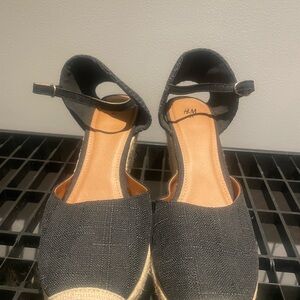 H&M Women's Black Espadrille Shoes